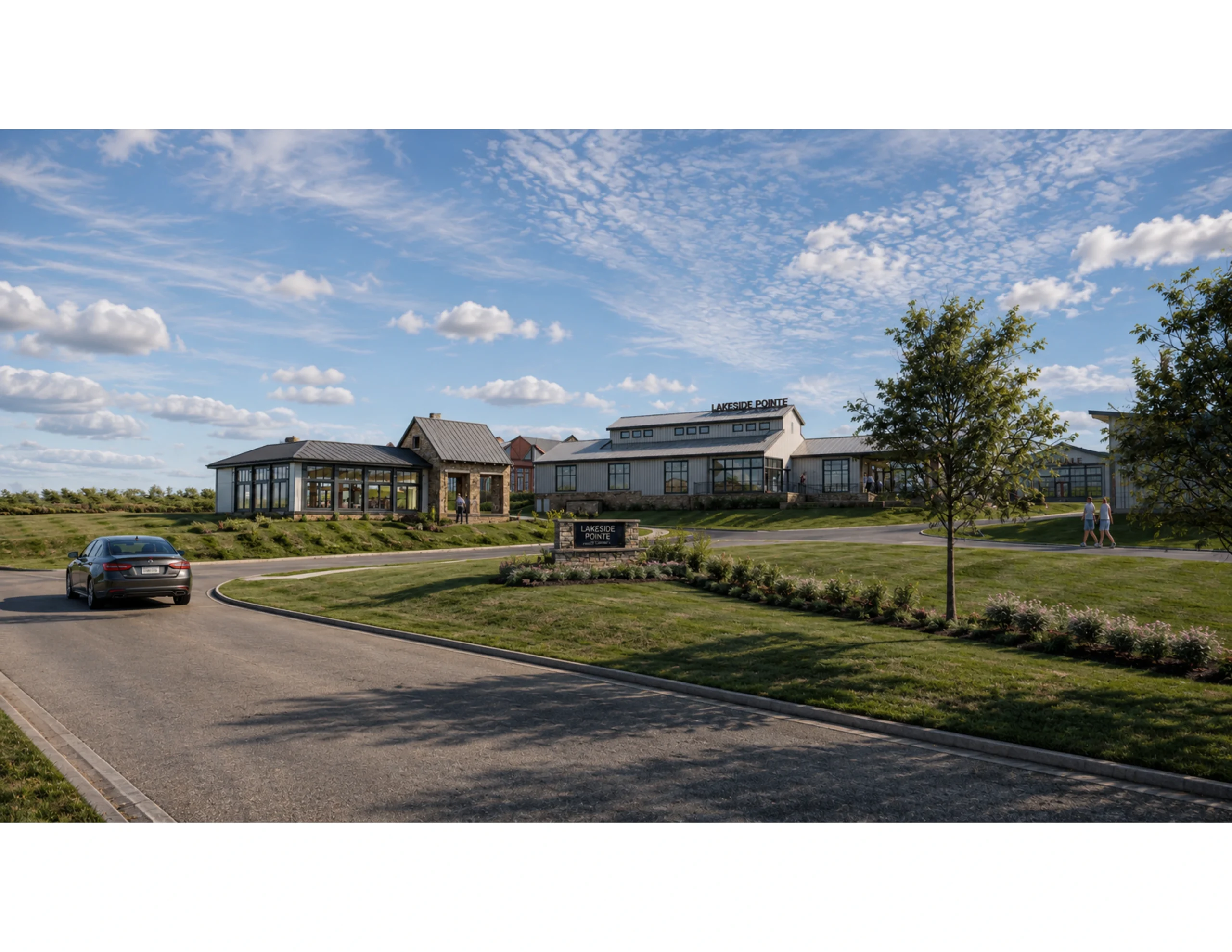 Rendered Image of The Shoppes at Lakeside Pointe | View HWY NC150 E-to-W Towards R1
