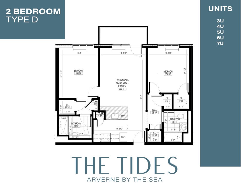Tides 1 - 2 Bedroom Floor Plan Type D