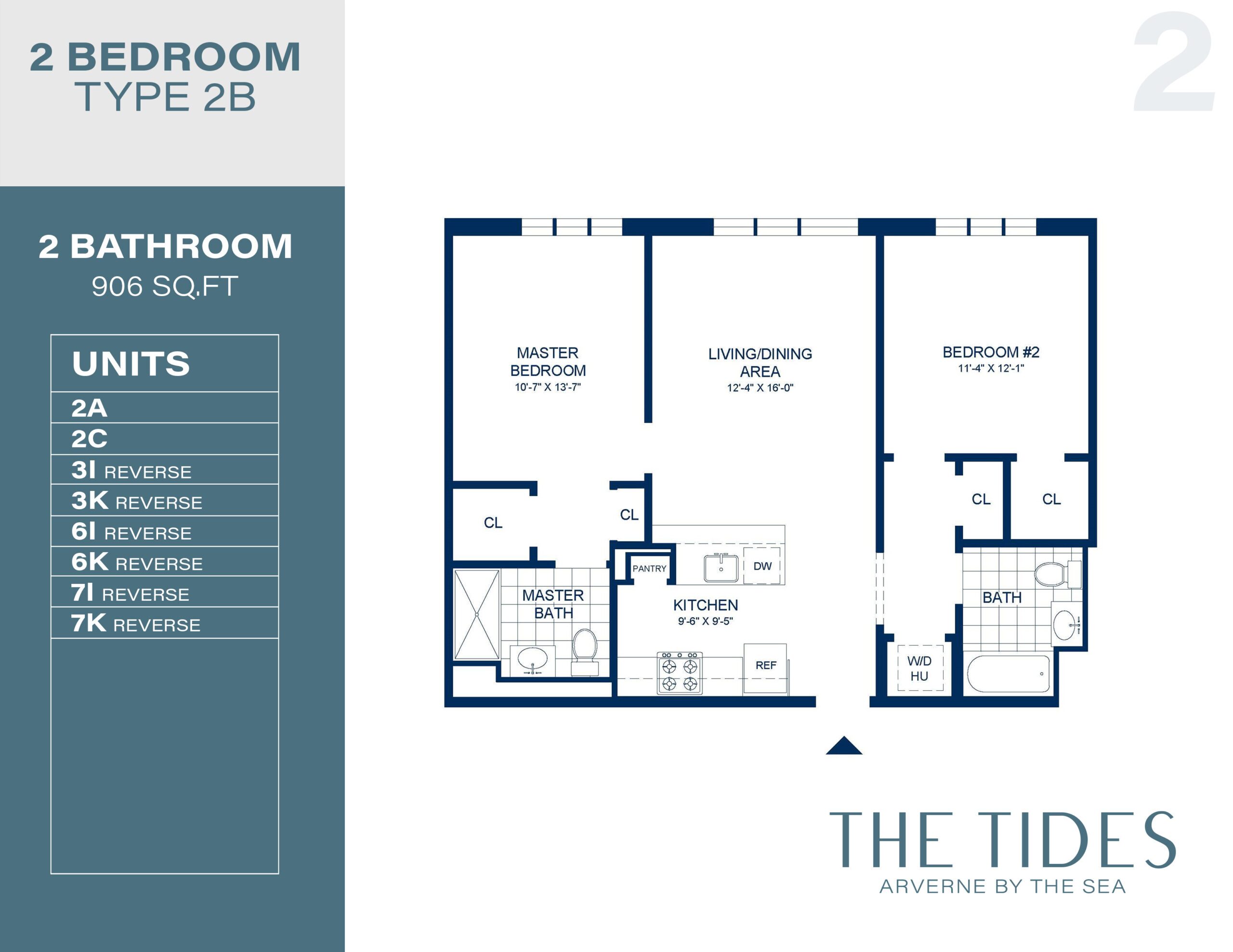  - View 2, Opens Model Box2Bedroom Floorplans 2B