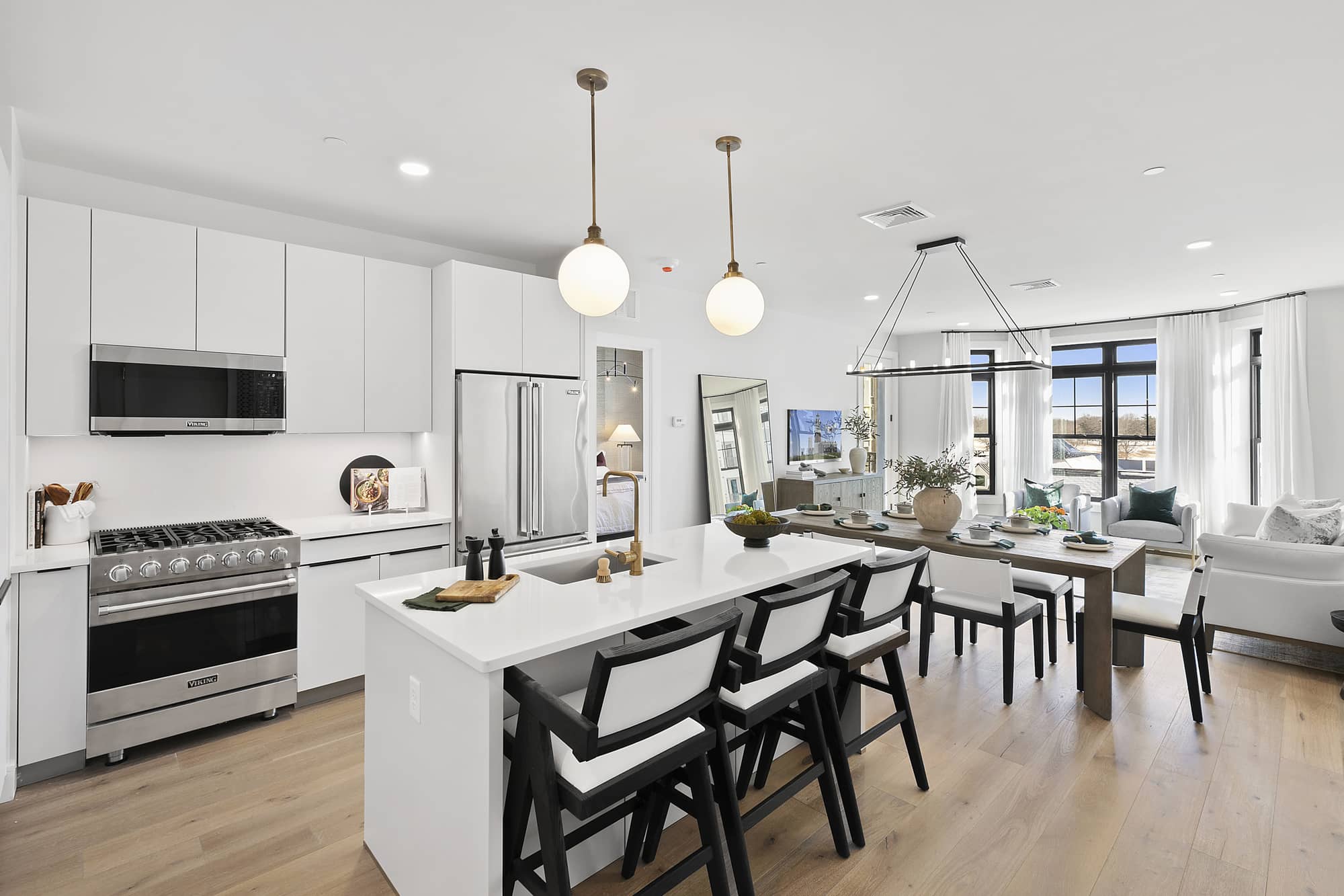 Interior of a two-bedroom luxury apartment at The Selby in Westbury, New York