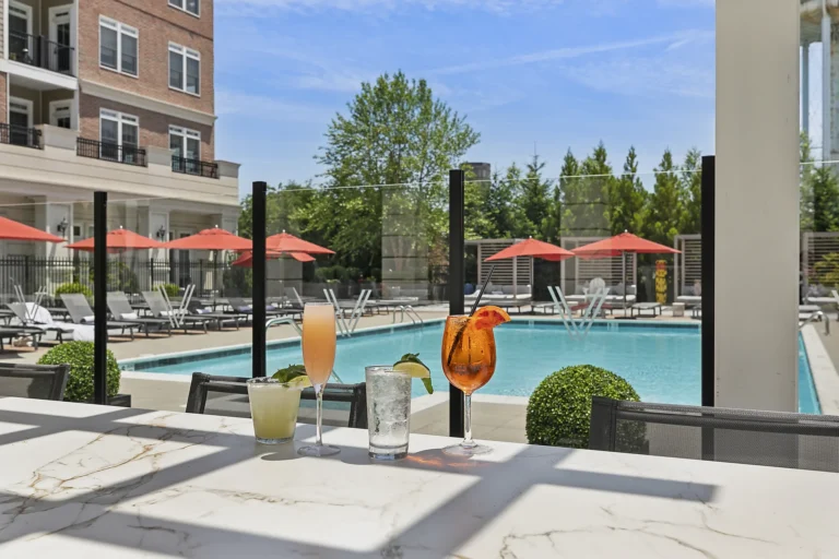 Outdoor Pool Deck & Poolside Drinks at the Vanderbilt