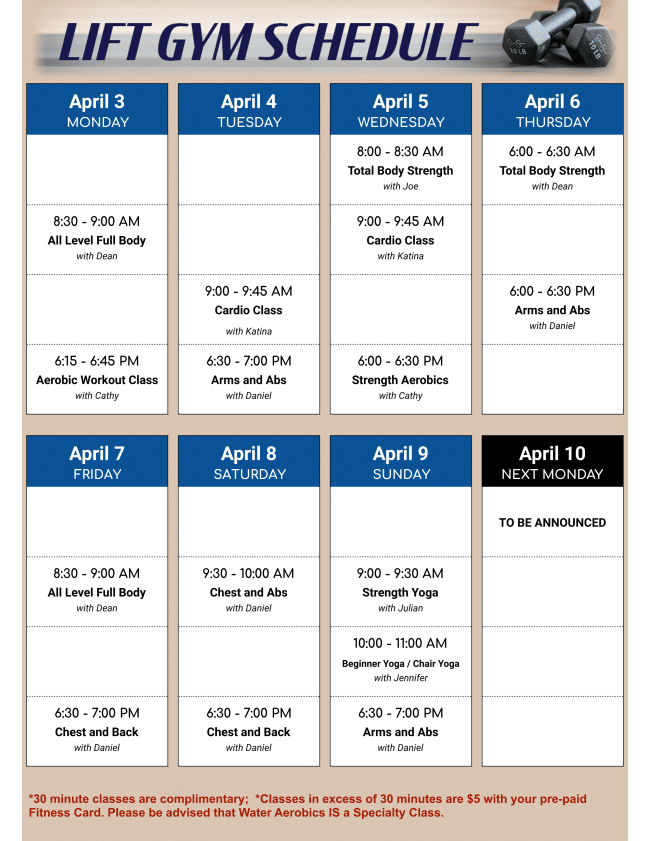  - View 14, Opens Model BoxLIFT GYM SCHEDULE4 2 23 FOR FLYER
