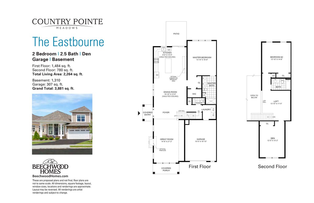 The Eastbourne at Country Pointe Meadows Yaphank floor plan - View 1