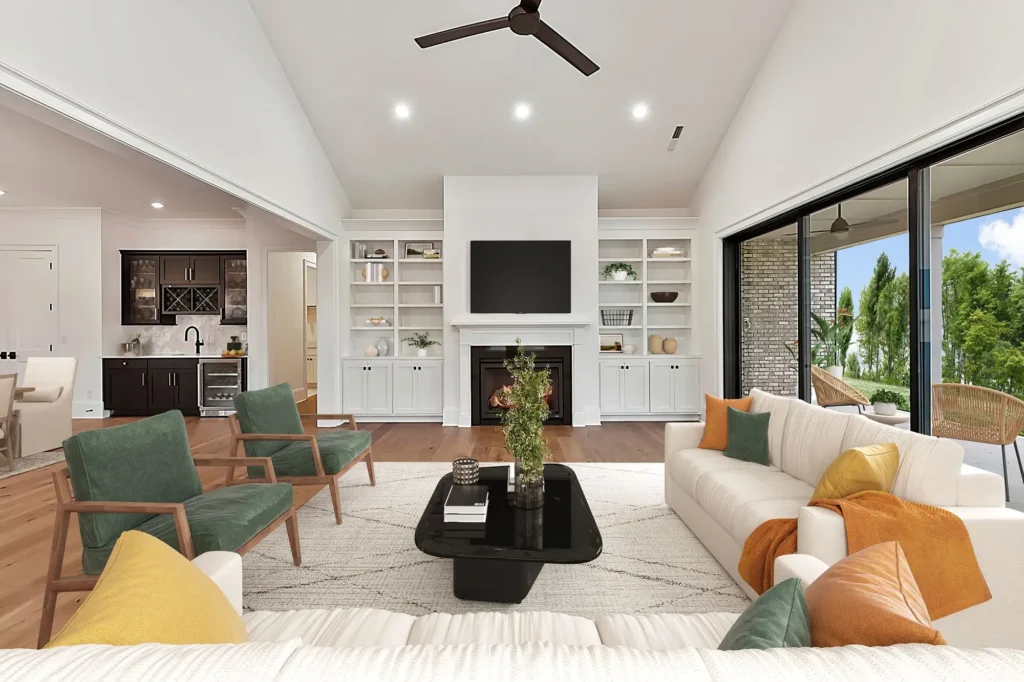 The River Birch Living Room - View 9, Opens Model Box