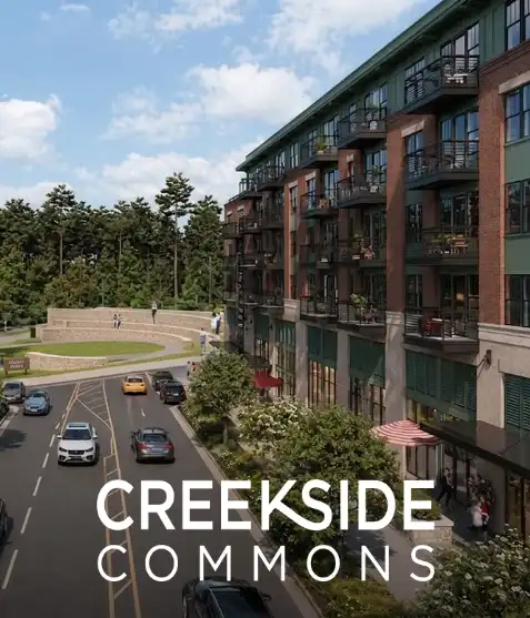 Rendering of Exterior Creekside Commons at South Creek