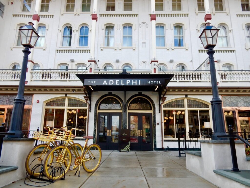 Adelphi Hotel Entrance Saratoga Springs NY 1