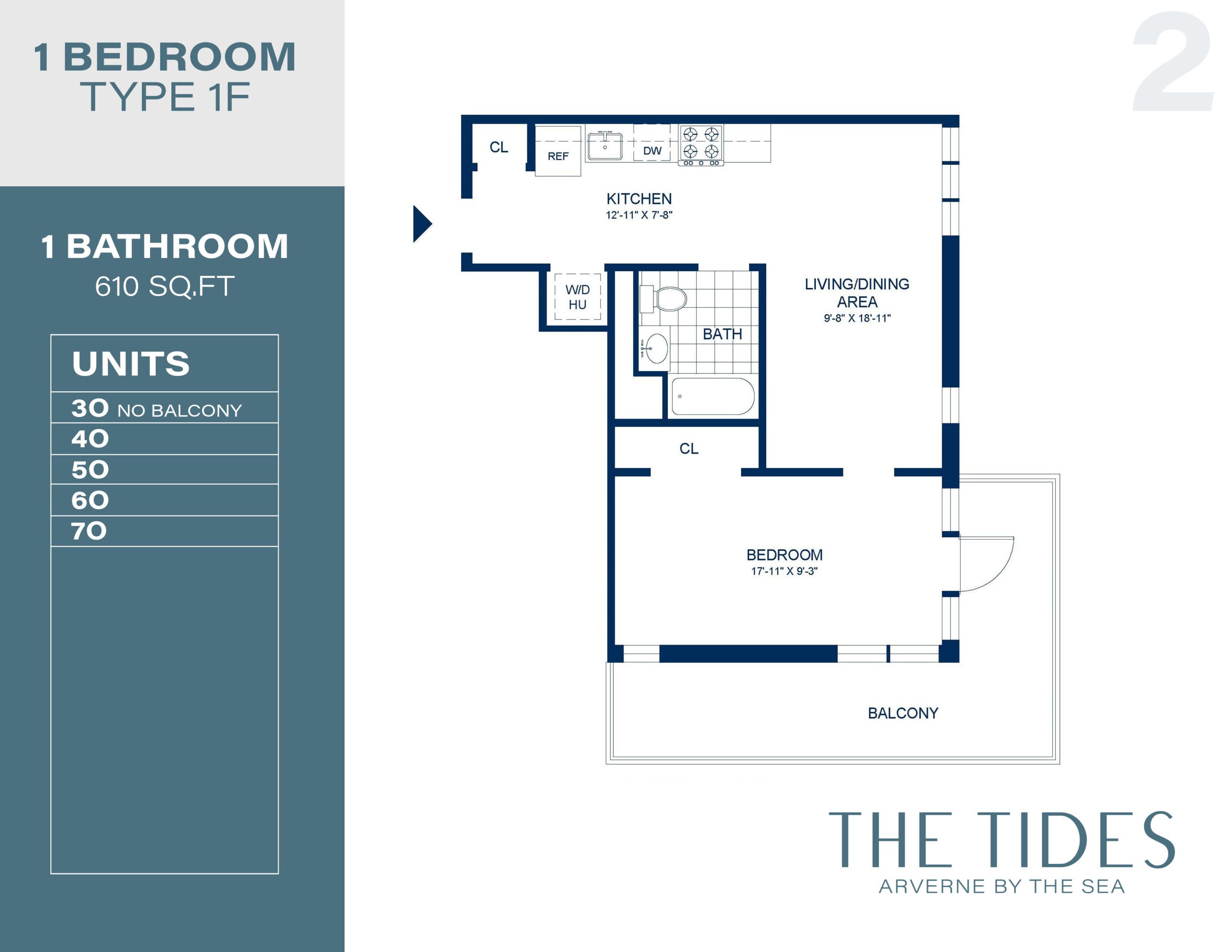  - View 5, Opens Model Box1Bedroom Floorplans 1F