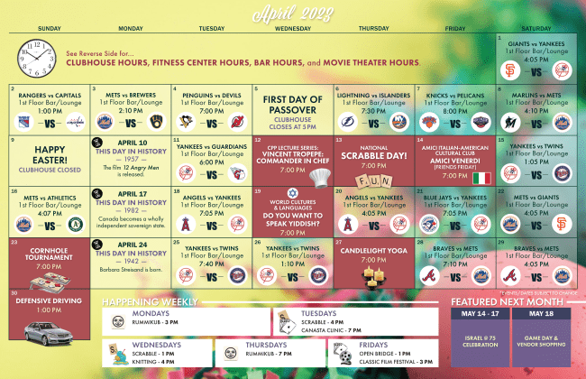 Country Pointe Plainview April 2023 calendar