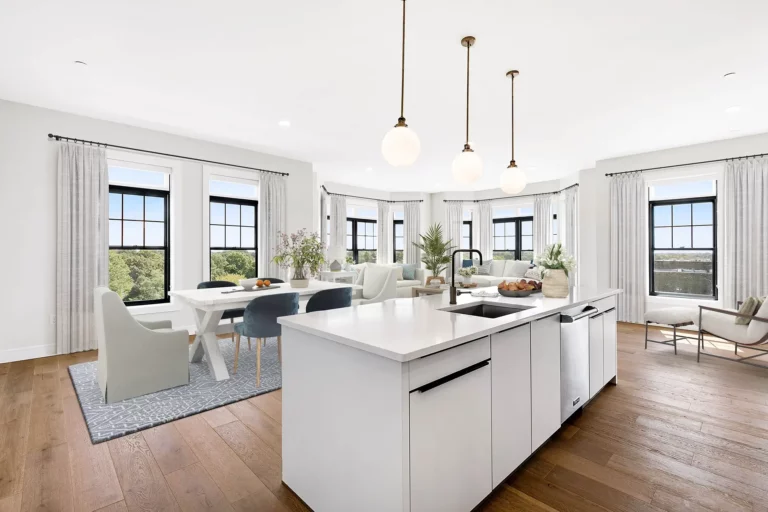 The Selby Three Bedroom Apartment Kitchen - View 3, Opens Model Box