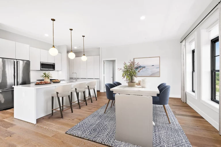 The Selby Three Bedroom Apartment Kitchen - View 2, Opens Model Box