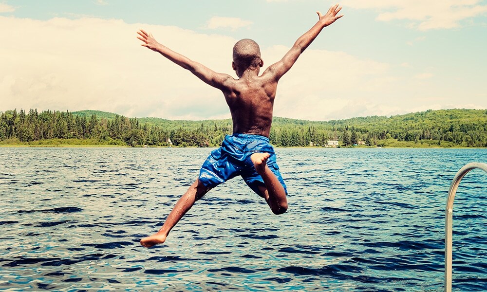 Black kid jumpimg