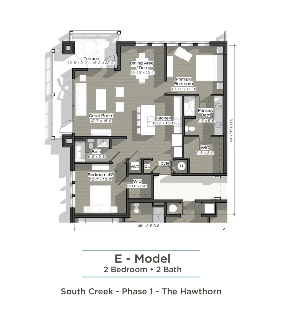 E - Model Floorplan | The Hawthorn