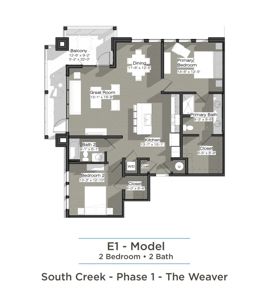 E1 - Model Floorplan | The Weaver