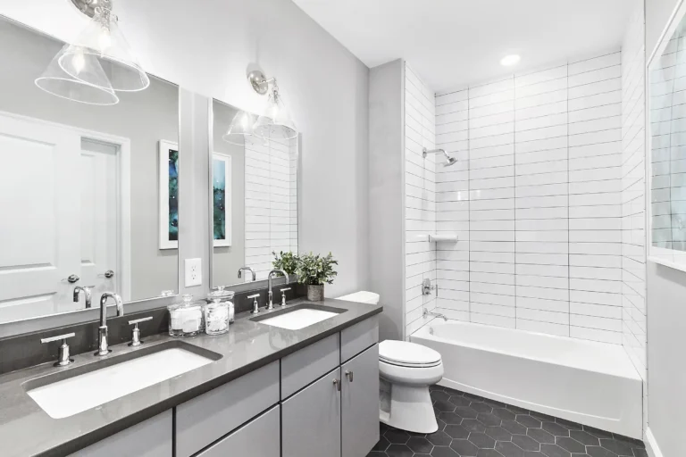 Bathroom with Double Vanity of 8 Grace Hall Lane at Country Pointe Meadows - View 5, Opens Model Box