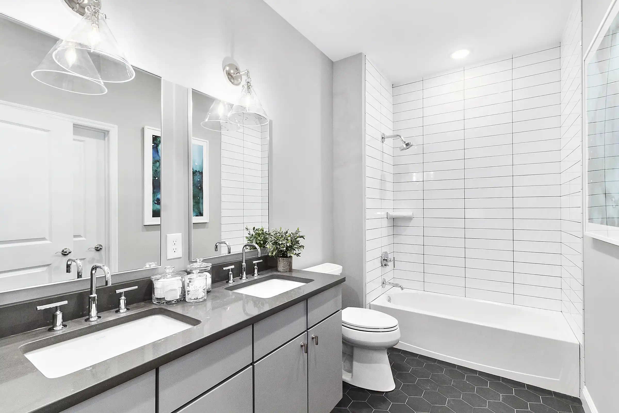 Bathroom with Double Vanity of 8 Grace Hall Lane at Country Pointe Meadows - View 5
