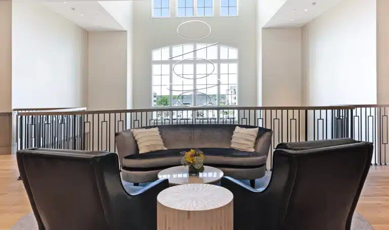 upper seating area