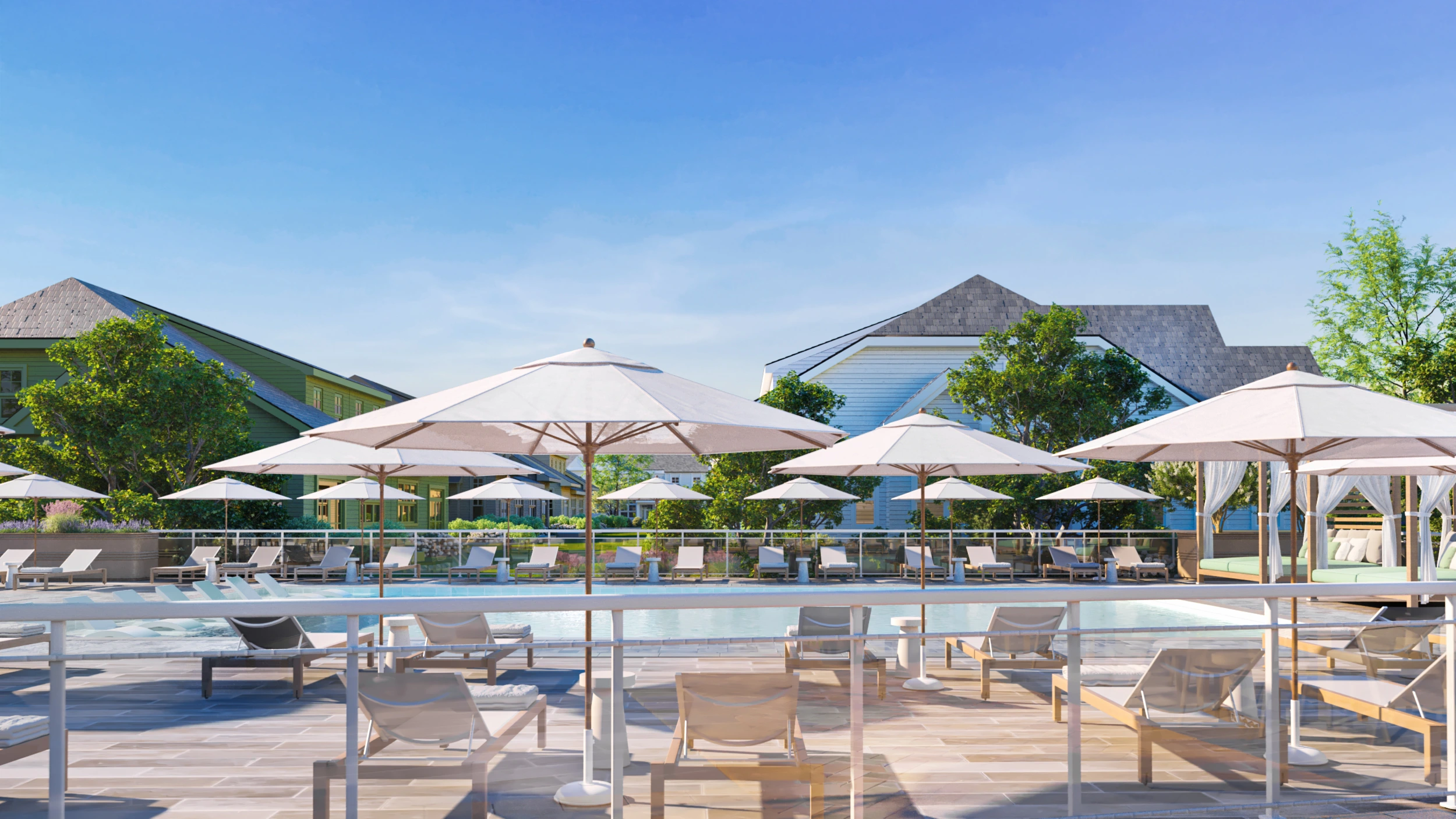 Pool Deck Rendering at Country Pointe Preserve