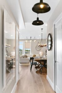 Villa - Unit H - Living Room Hallway - View 11, Opens Model Box
