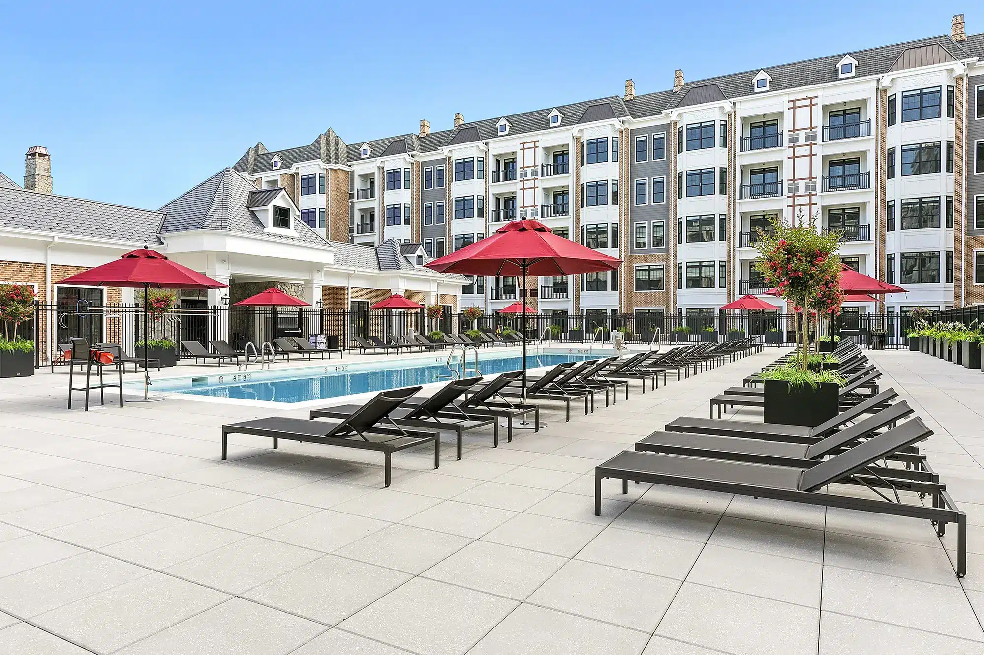 The Selby Pool Terrace with Fire Pits