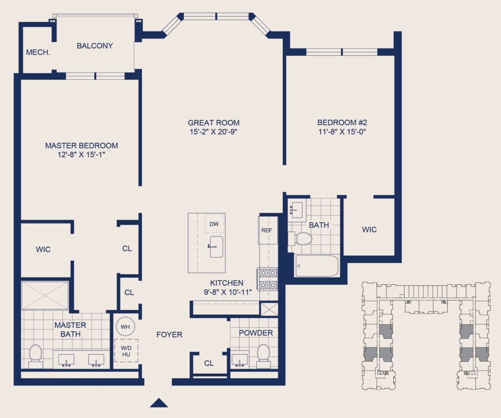 The Selby 2 Bedroom Floorplan