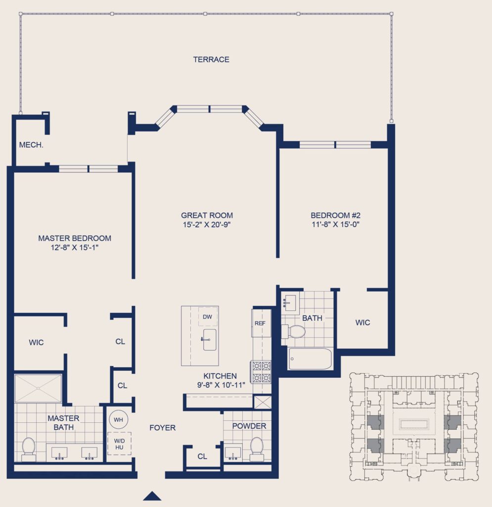 The Selby 2 Bedroom Floorplan