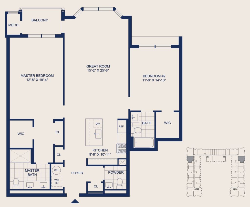 The Selby 2 Bedroom Floorplan