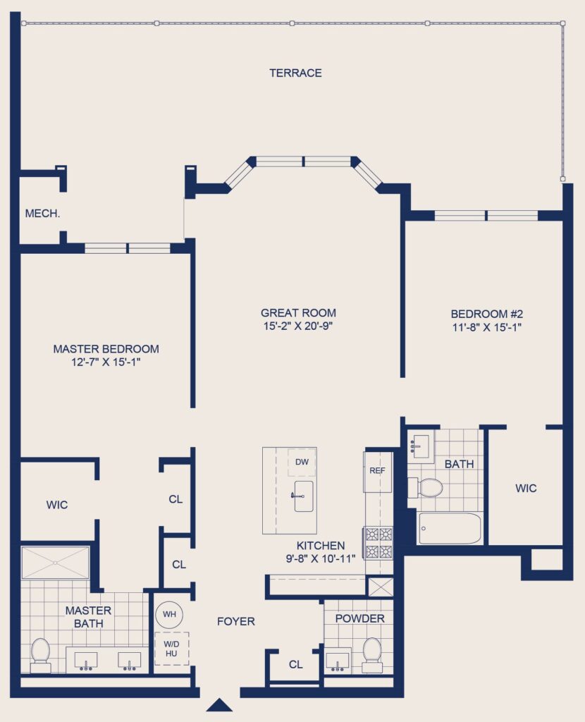 The Selby 2 Bedroom Floorplan