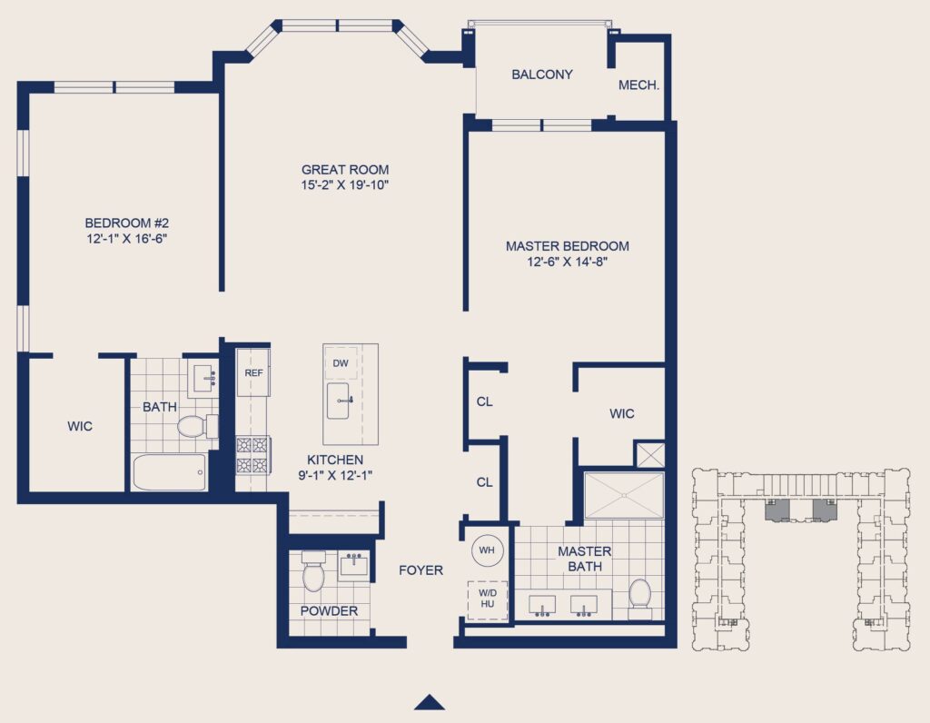 The Selby 2 Bedroom Floorplan