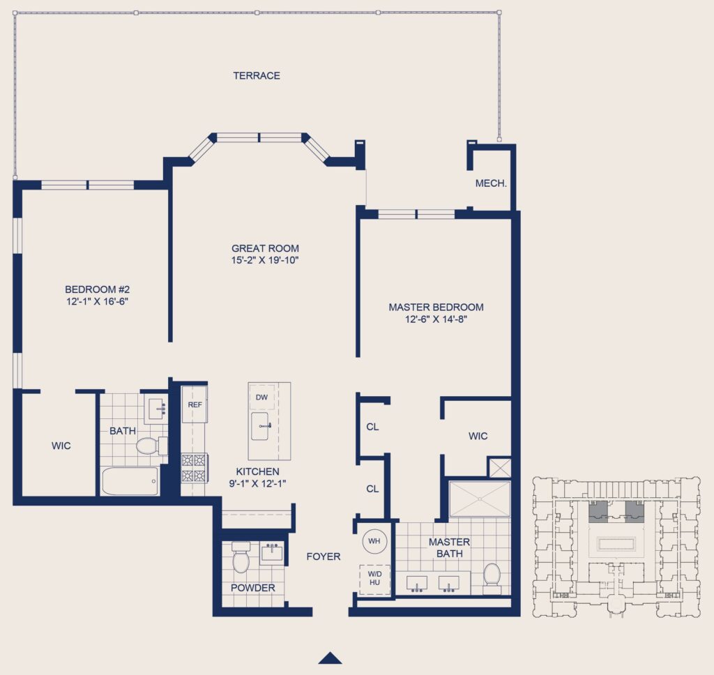 The Selby 2 Bedroom Floorplan