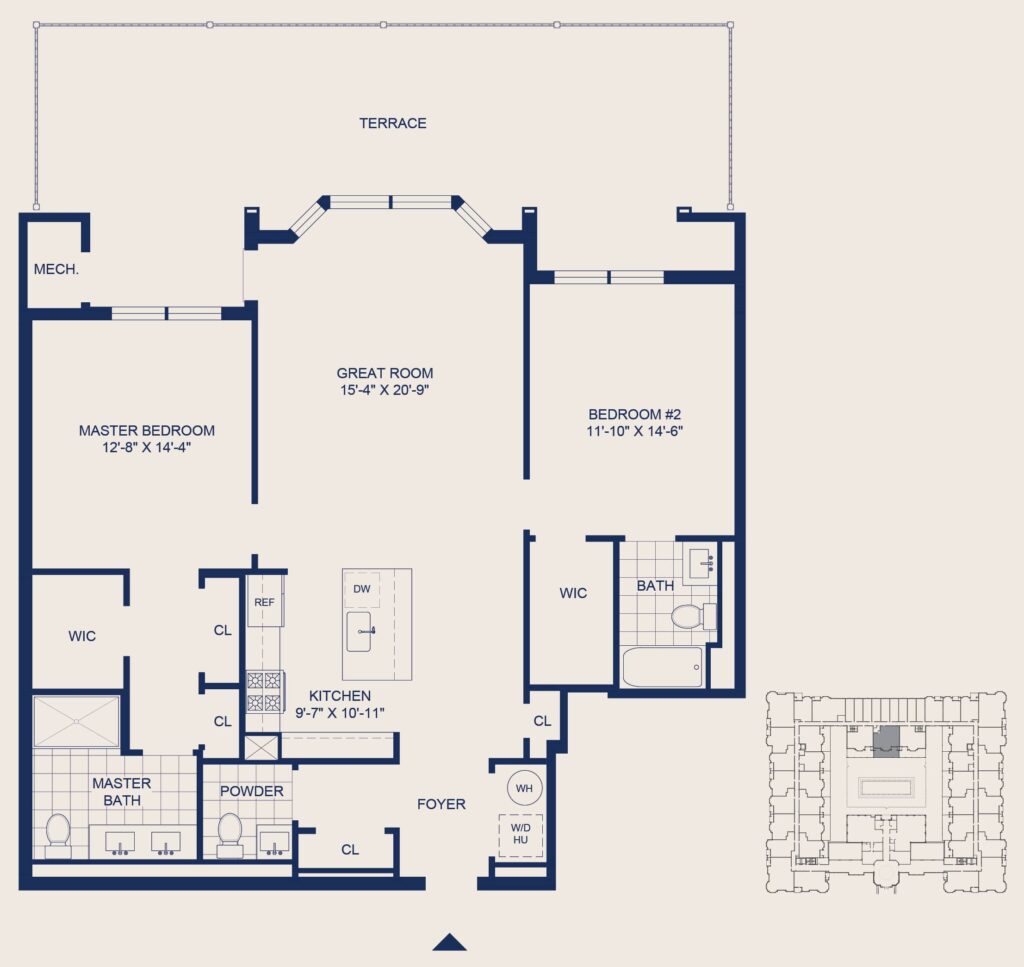 The Selby 2 Bedroom Floorplan