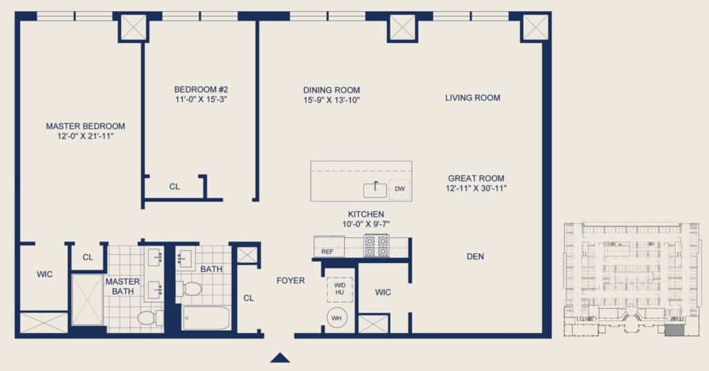 The Selby 2 Bedroom Floorplan