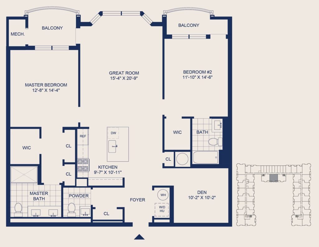 The Selby 2 Bedroom Floorplan