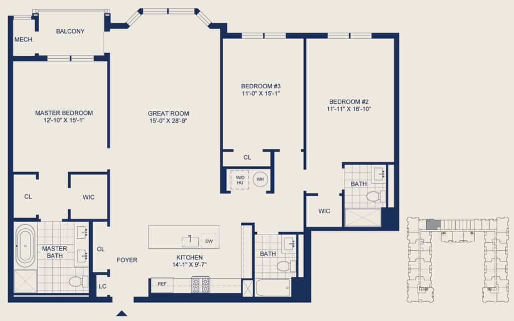 The Selby 3 Bedroom Floorplan