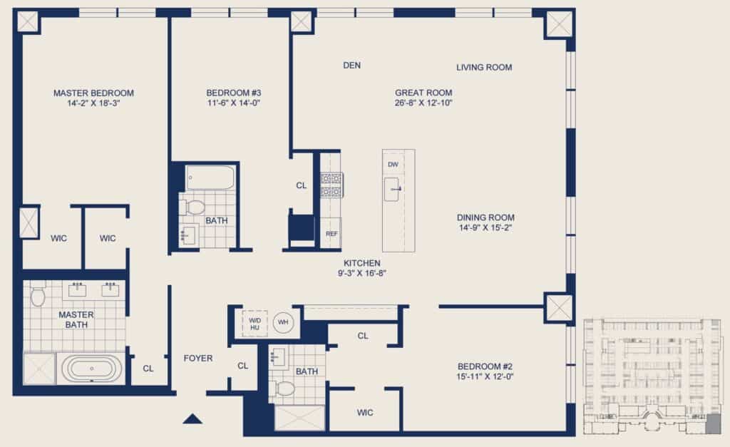 The Selby 3 Bedroom Floorplan