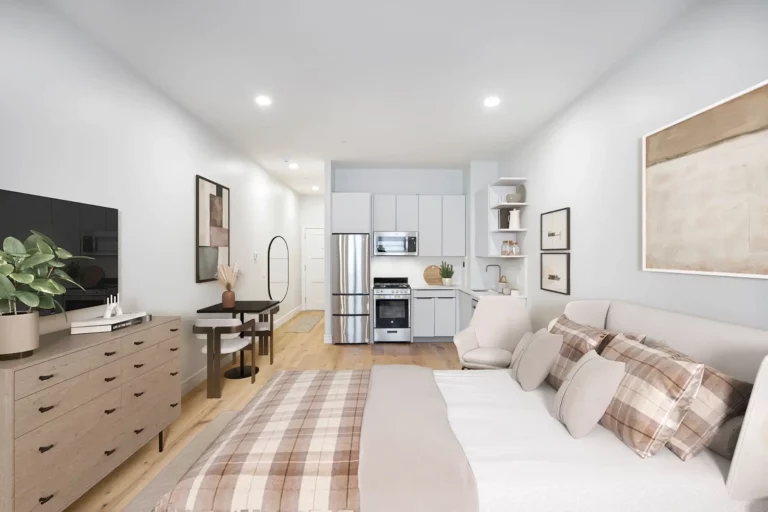 Studio Living Space - Bed View - View 5, Opens Model Box