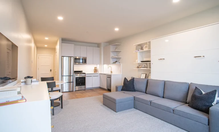 Studio Living Space - Sofa Area - View 3, Opens Model Box