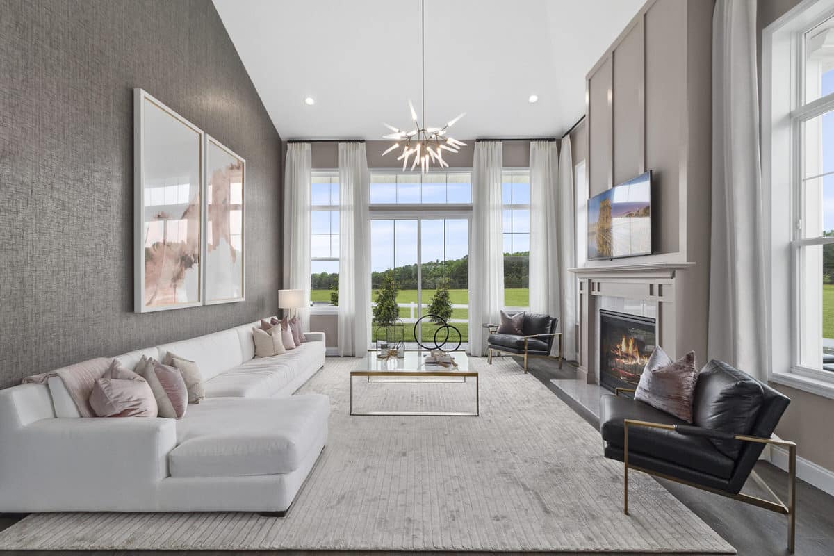 The Essex at Country Pointe Meadows Yaphank living room