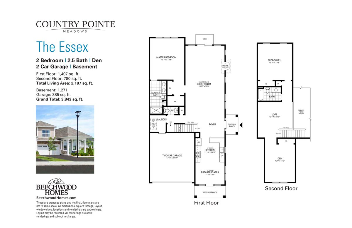  - View 1, Opens Model BoxThe Essex at Country Pointe Meadows Yaphank floor plan