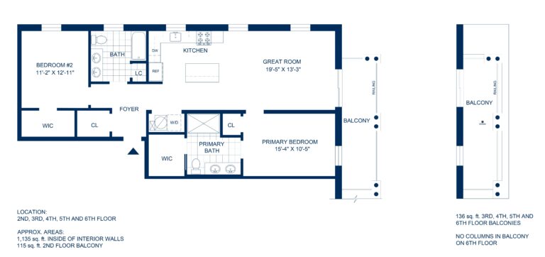  - View 1, Opens Model BoxAdelphi Residences Floor Plan - 2 Bedroom