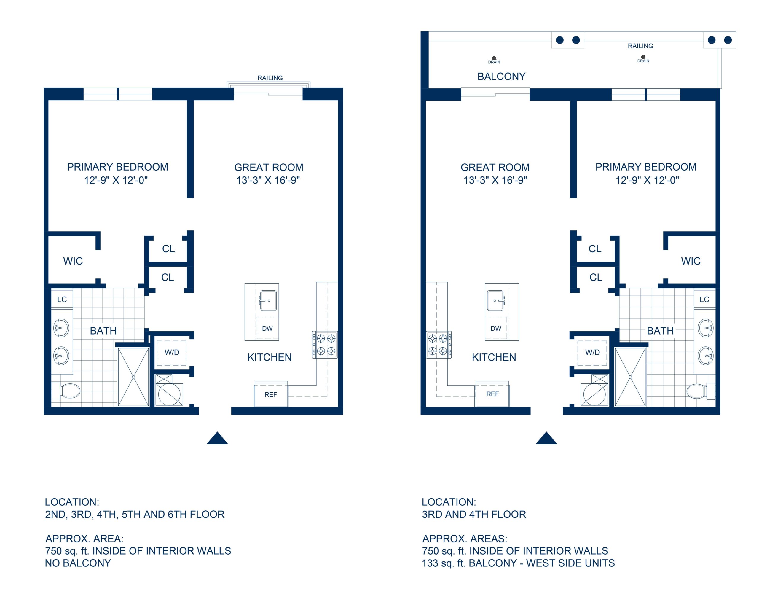 Adelphi Residences Floor Plan - 1 Bedroom - View 1