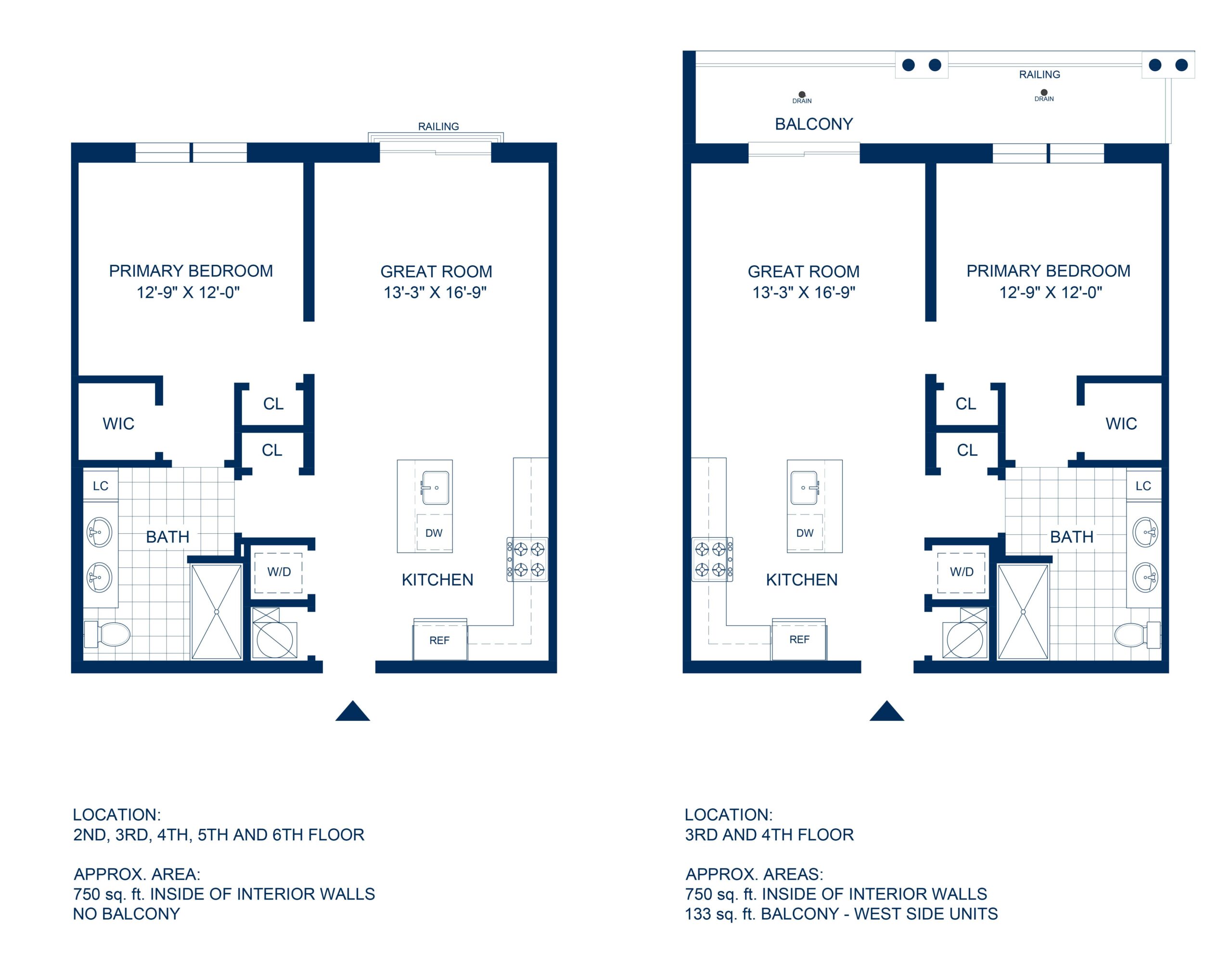  - View 1, Opens Model BoxAdelphi Residences Floor Plan - 1 Bedroom
