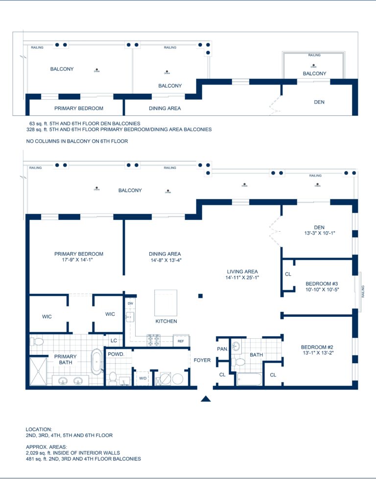  - View 1, Opens Model BoxAdelphi Residences Floor Plan - 3 Bedroom