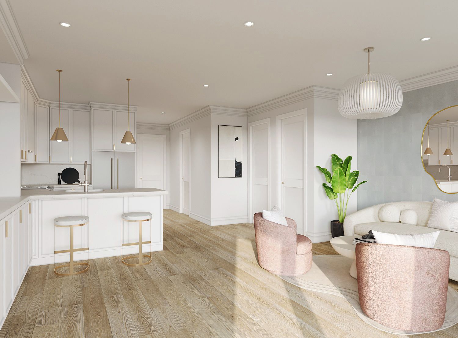 Adelphi Residences Open Kitchen Living room - View 3