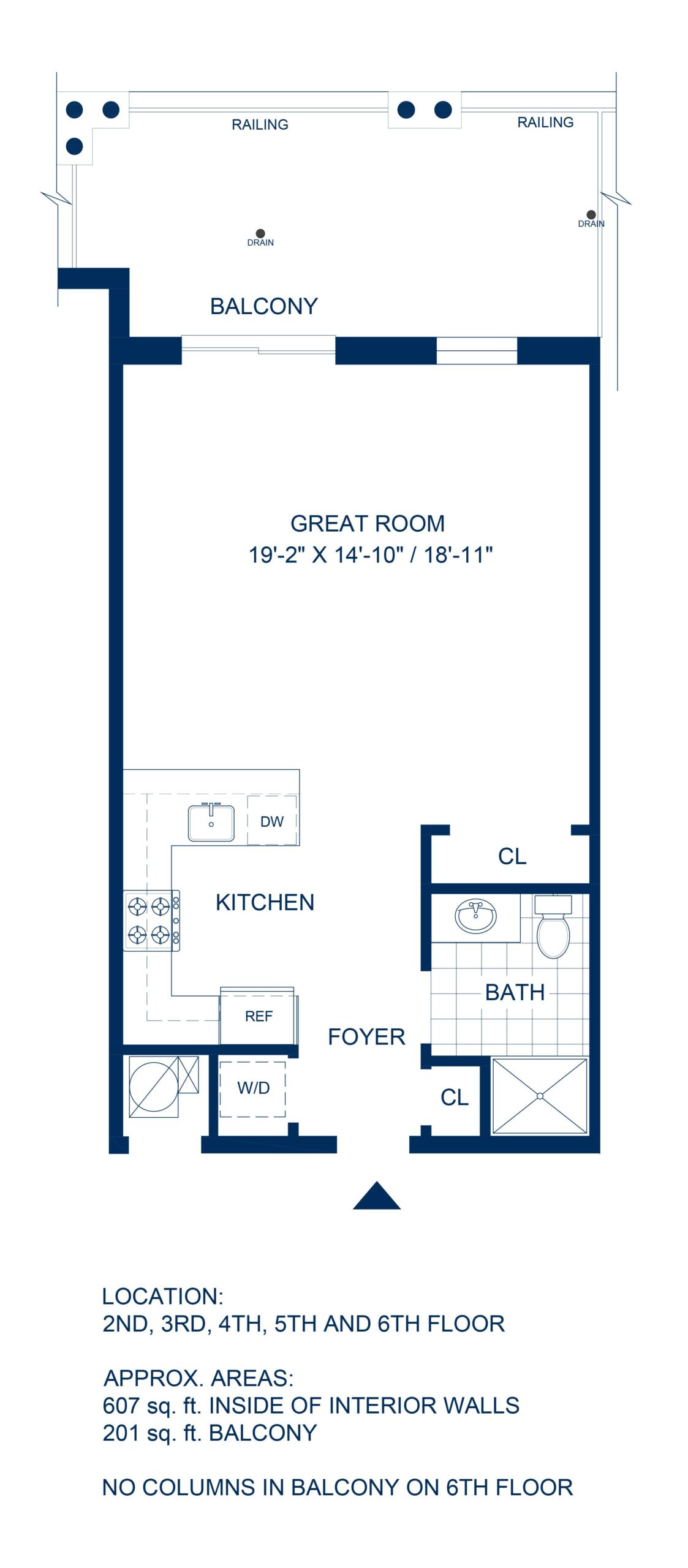  - View 1, Opens Model BoxAdelphi Residences Floor Plan - Condo