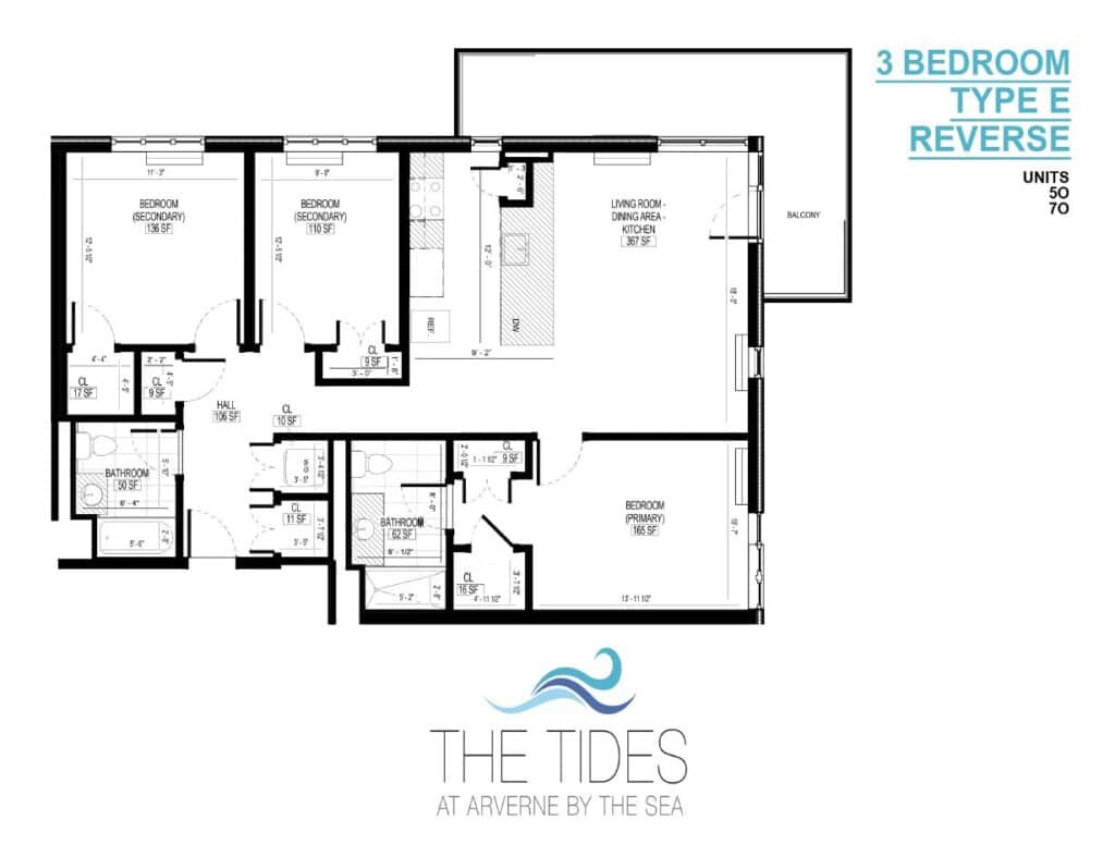 Tides 1 - Apartment 7O Floorplan