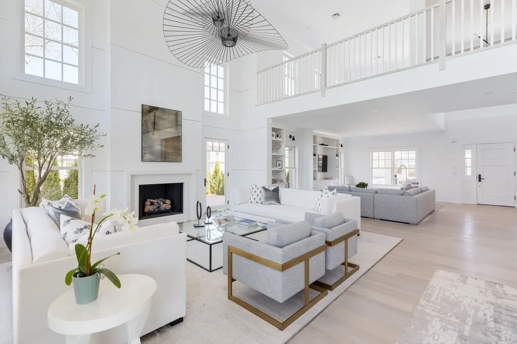 Interior image of a living area inside a custom home at The Latch.