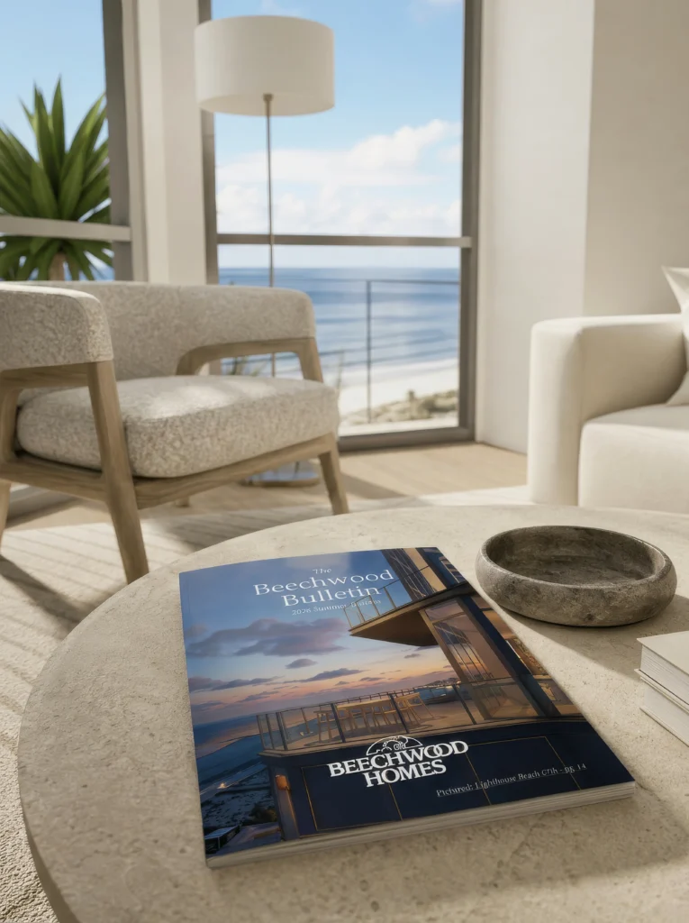 Summer Newsletter Beechwood Homes in Rendered Lighthouse Beach Image