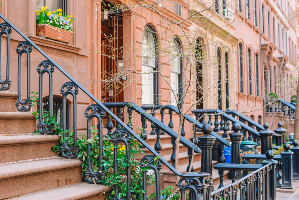 Empty streets in West Village at New York Manhattan, USA
