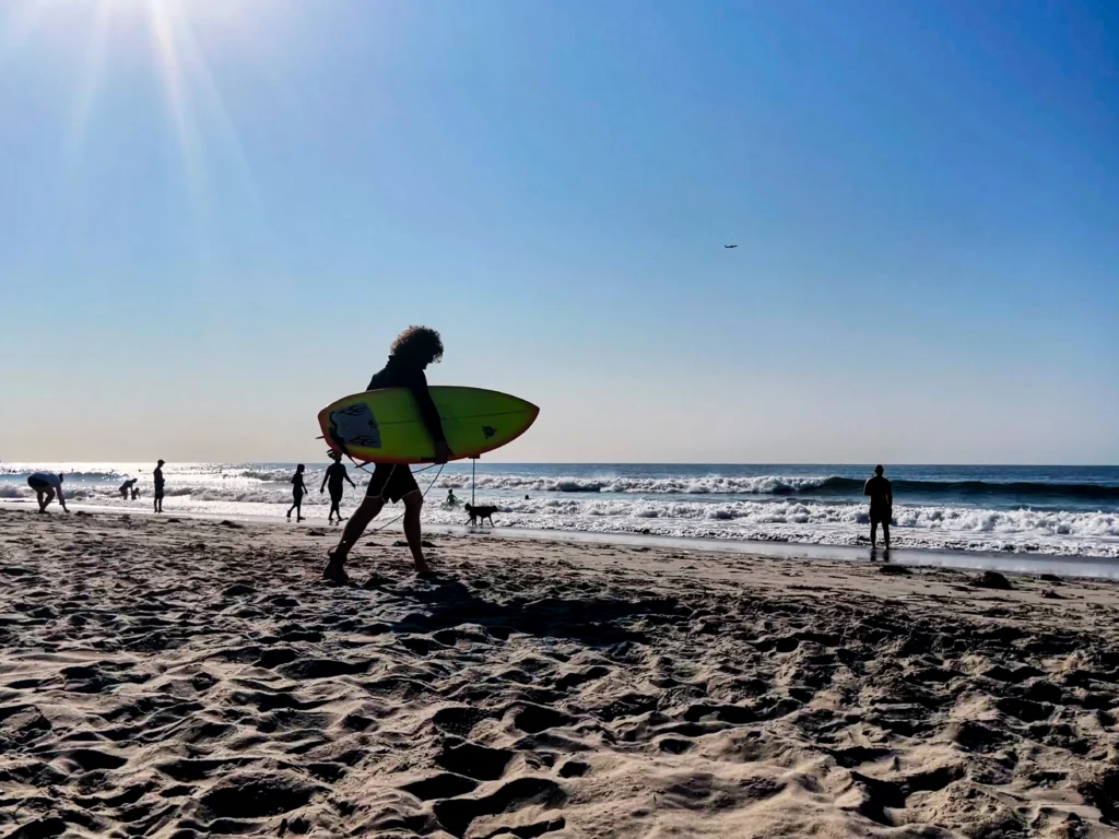 Surfer on the Beach in Arverne by the Sea